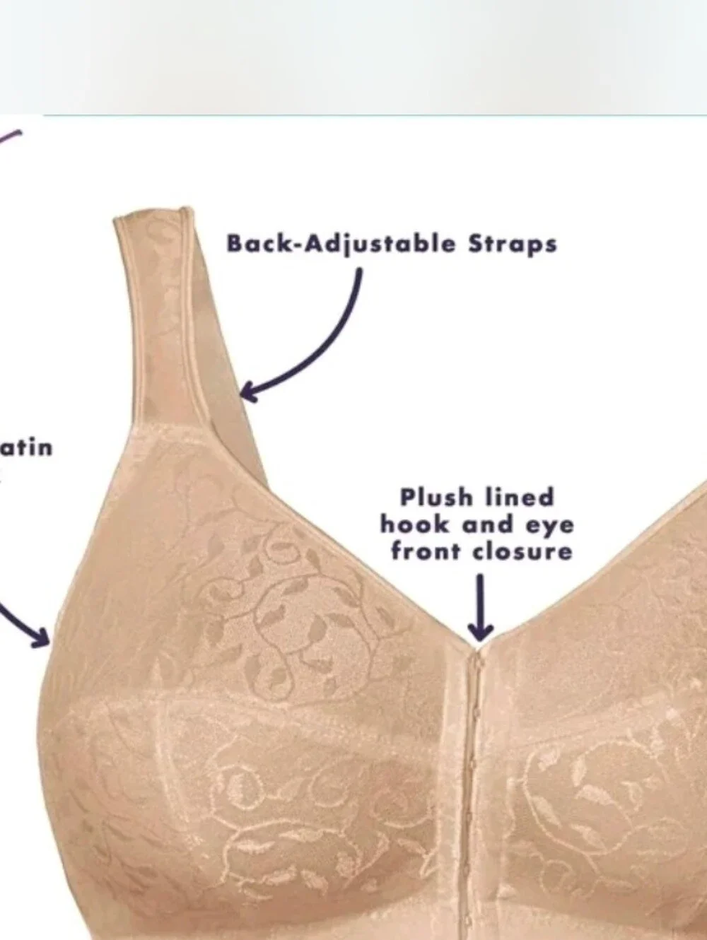 Playtex Women's Easy On Front Close Wirefree Bra 44B New